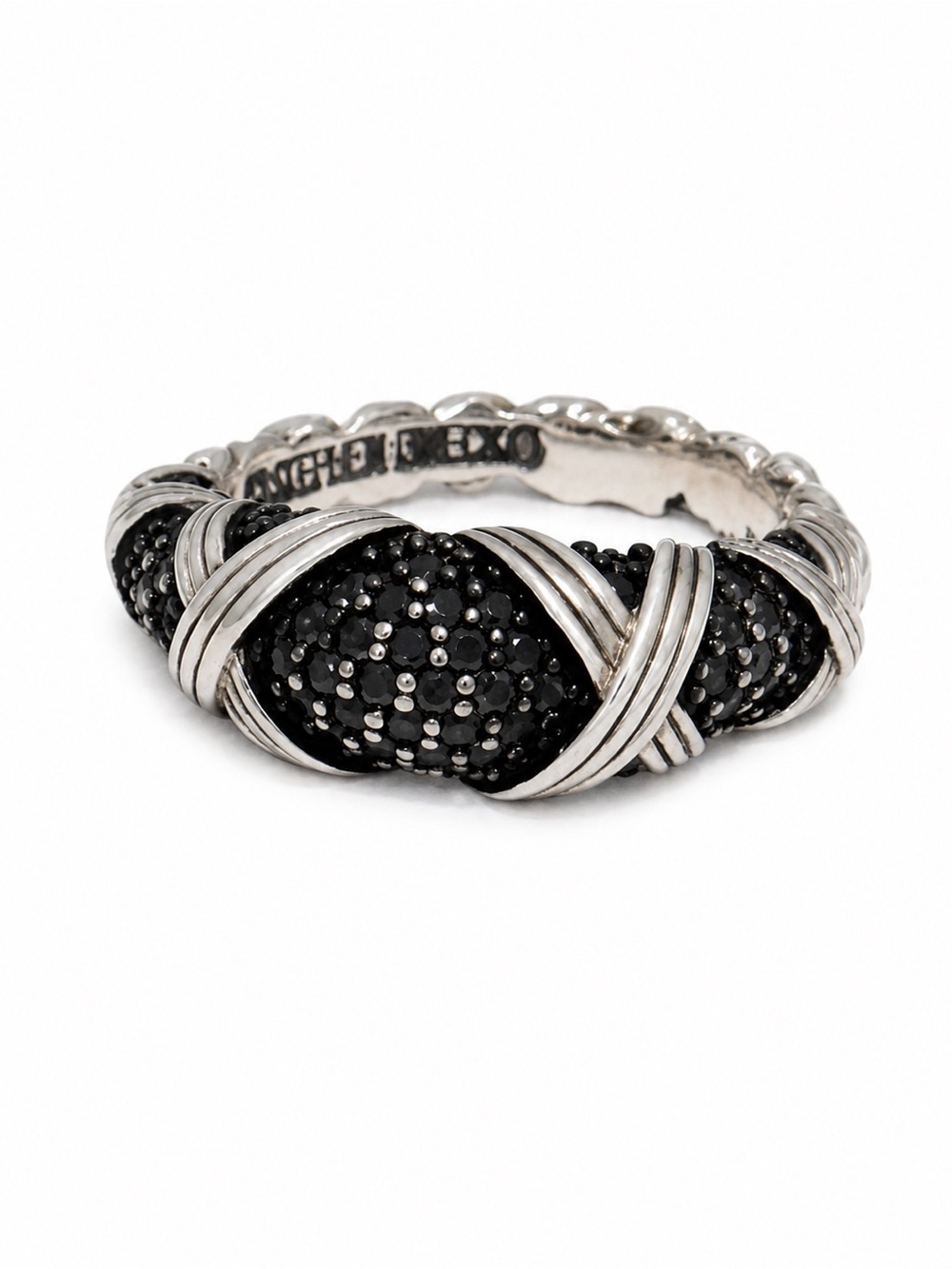 Stephen Dweck Garden of Stephen Sterling 925 with Black Pave Spinel Gemstones